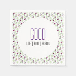 Glasbelysning av grått Vin Mönster Pappersservett