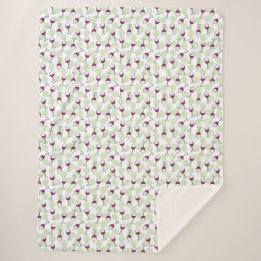 Glasbelysning av Wimsical Red Vin i Mönster