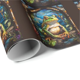 Glasbild av majestisk arkan från grodd glasbild presentpapper