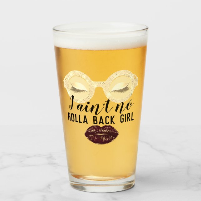 Glasbildare rosa, ögonelash-flicka, motorkyss glaskopp (Framsida fylld)