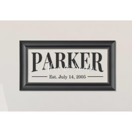 Glasbildat familjenummer w/Ram