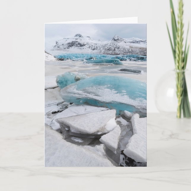 Glasbildningar av is i vinter kort (Framsida)