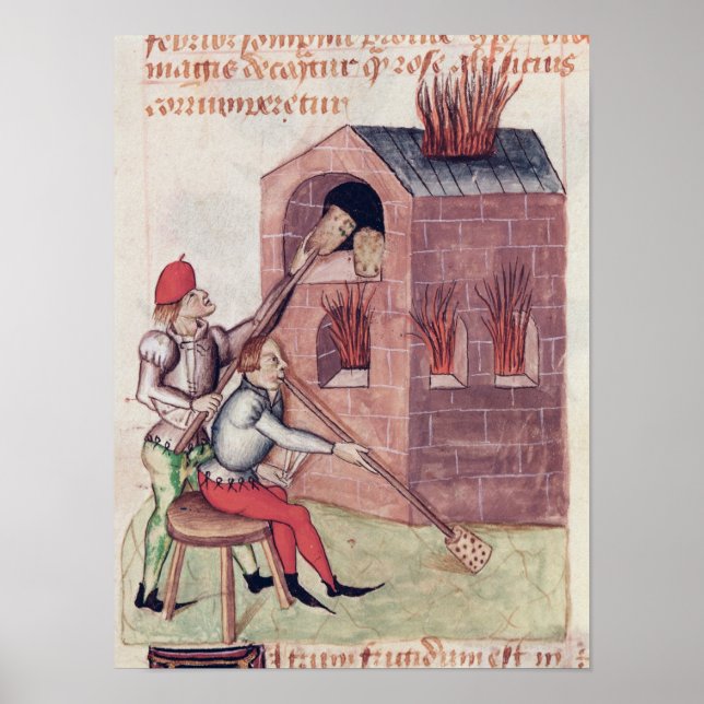 Glasblåsare, av 'Tractatus de Herbis' Poster (Framsidan)