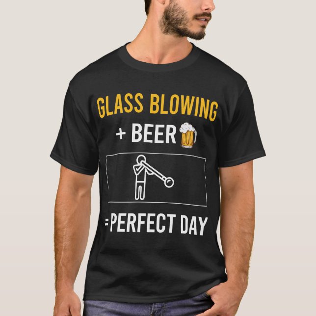 Glasblåsning av glas under öldagen t shirt (Framsida)