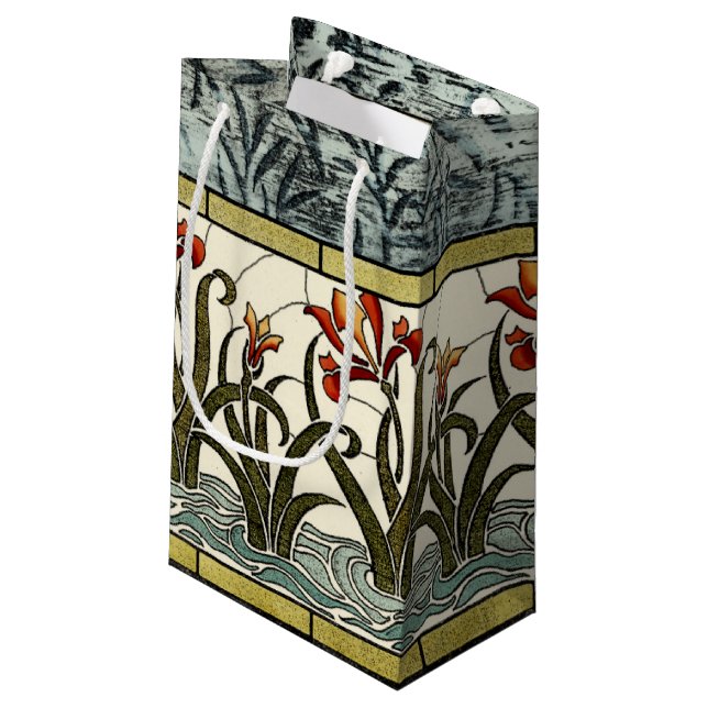 Glasblommor med fastsatt färg med Tan Gräns (Baksidan Vinklad)