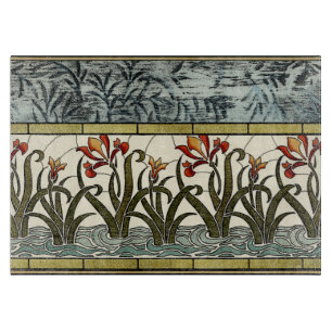 Glasblommor med fastsatt färg med Tan Gräns