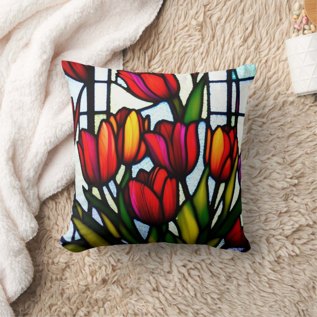 "Glasblomning: Blysljud i Färg" Kudde (Filt)