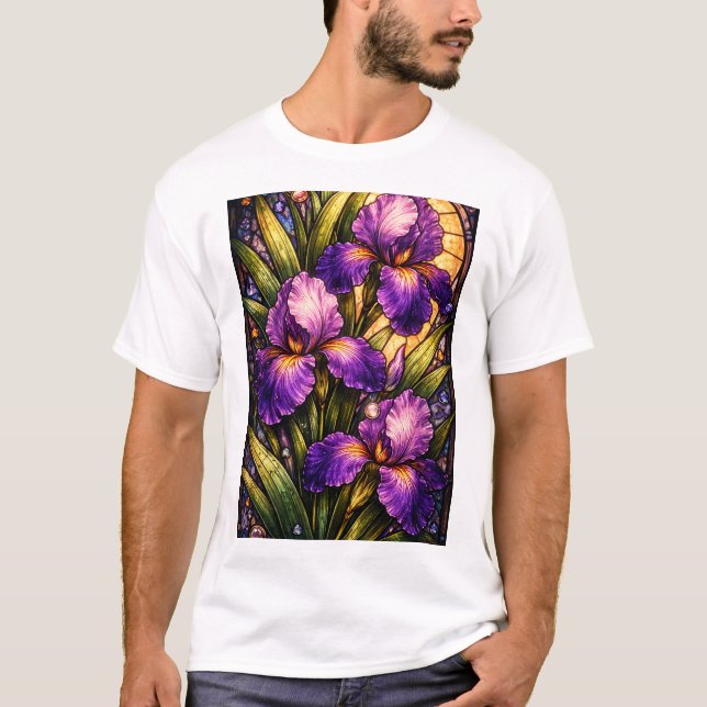Glasblomsblommor T Shirt (Framsida)