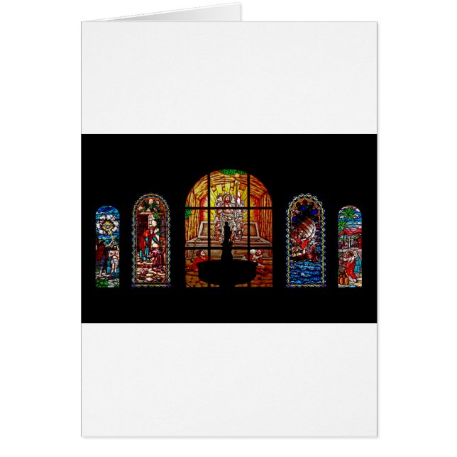 Glasburk av nedfläckad hälsningskort (Framsidan)