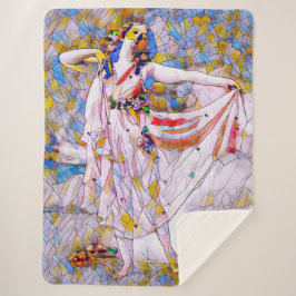 Glasdansare med fastsatt skiva i flödespress