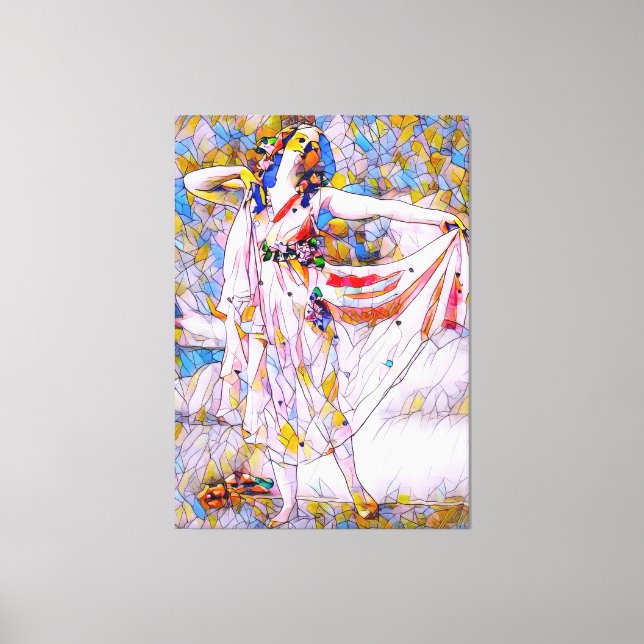 Glasdansare med fastsatt skiva i flödespress canvastryck (Framsida)