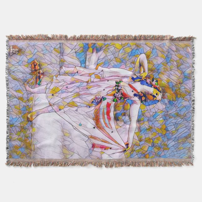 Glasdansare med fastsatt skiva i flödespress filt (Framsidan)