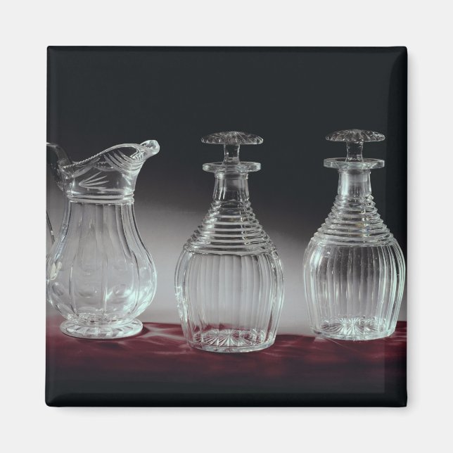 Glasdekanter och glasburkar, 1840 magnet (Framsidan)