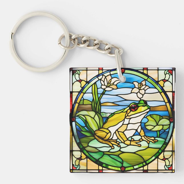 Glasdesign, bestående av grol, tryckt på nyckelked (Framsidan)