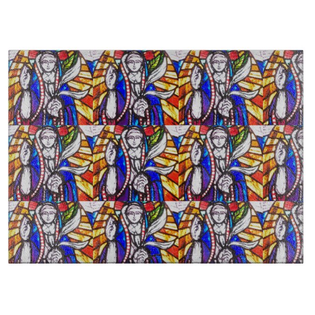 Glasdesign med Religiösa Figur. (Framsidan)