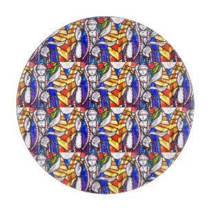Glasdesign med Religiösa Figur.