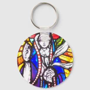 Glasdesign med Religiösa Figur. Nyckelring