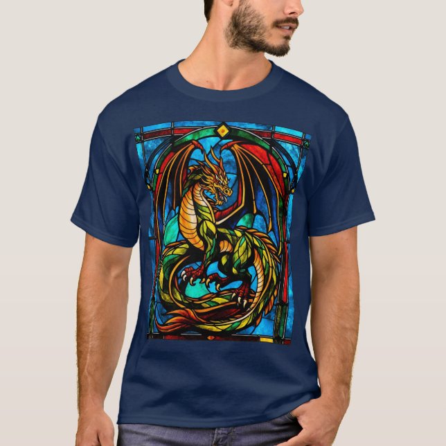 Glasdragon med fuktad botten: Mytical T Shirt (Framsida)