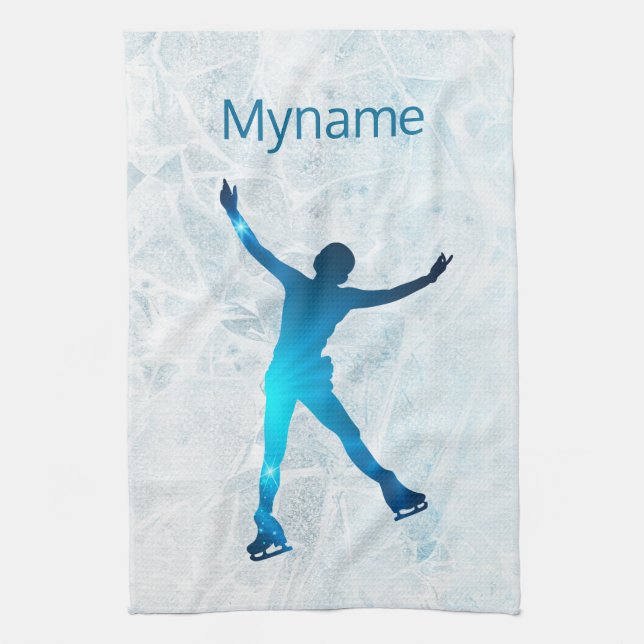 Glasduk - blå stjärna kökshandduk (Vertikal)