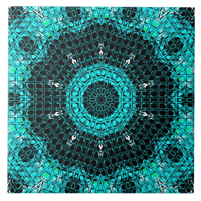 Glaseffekt Mosaik Aquamarine Kakelplatta (Framsidan)