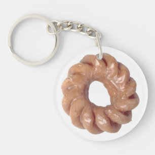 Glaserad Donut Nyckelring