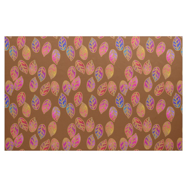 Glaserade blad i lera tyg (Fat Quarter)