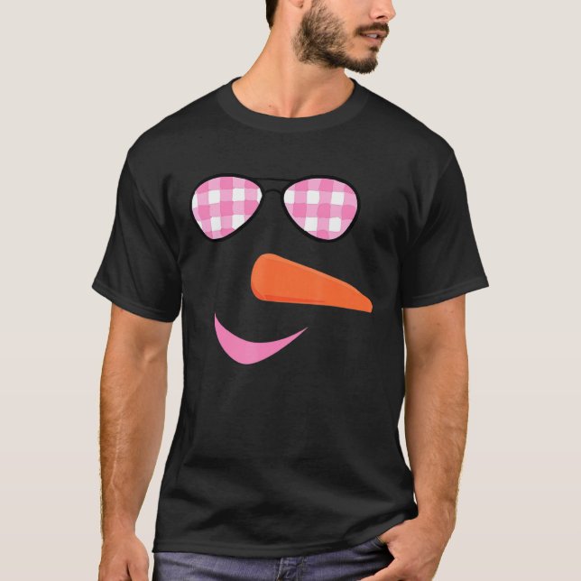 Glaserna av leopard i snögubbe Ansikte-moroten Nos T Shirt (Framsida)