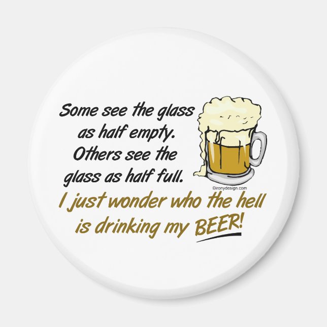 Glaset är halv Fullt? Magnet (Framsidan)