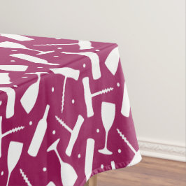 Glaset Burgundy Vin och Flaskor är mönstrat