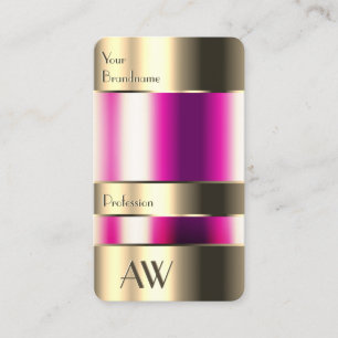 Glaset Cute Guld kan ge Rosa-vätskor och monogram Visitkort