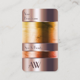 Glaset elegant Guld kan ge Orange Fluider Initiale Visitkort