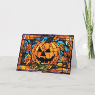 Glaset Halloween-doppning Helgkort