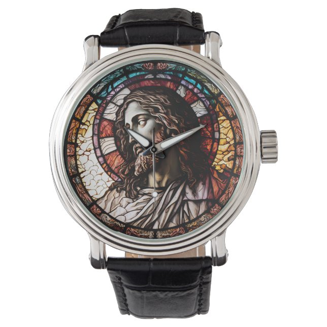 Glaset Jesus design Wrist Armbandsur (Framsida)