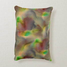 Glaset ser ut i rött och kalkgrönt på nyanser av g prydnadskudde