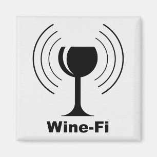 Glaset vin-Fi Vågar Black Vin Magnet
