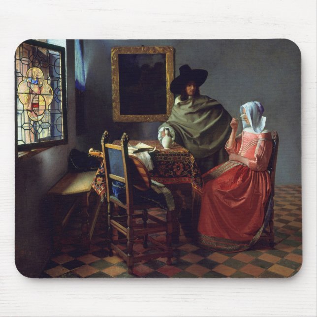 Glaset Vin, Jan Vermeer Musmatta (Framsidan)