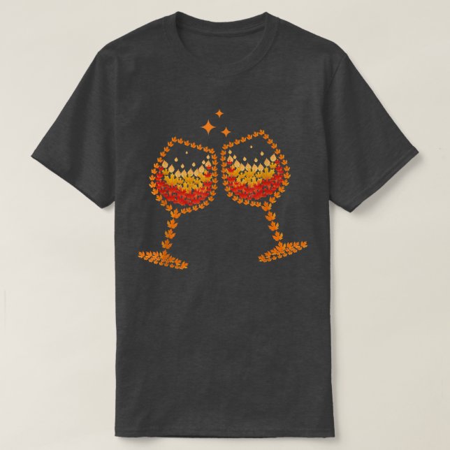 Glaset Vin Maple Löv hösten - lätt torkning W T Shirt (Design framsida)
