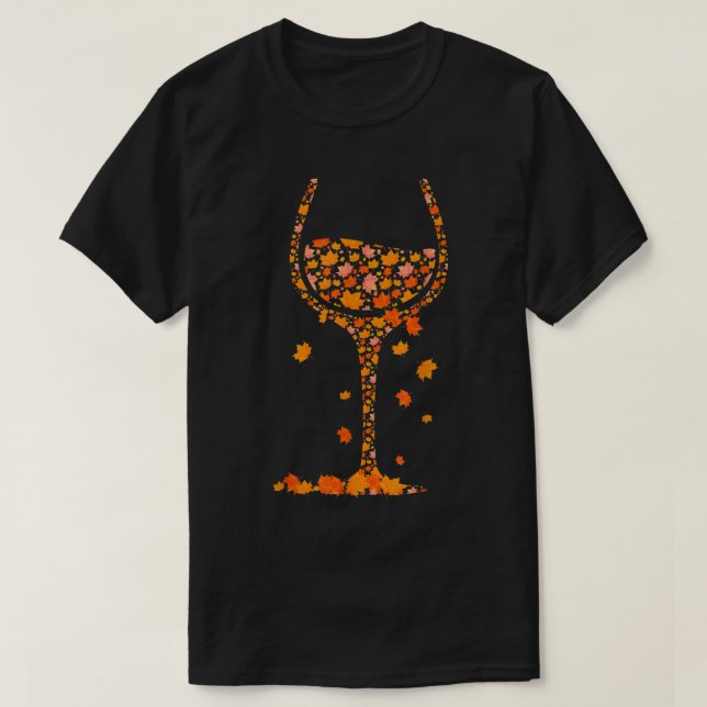 Glaset Vin Maple Löv hösten - lätt torkning W T Shirt (Design framsida)