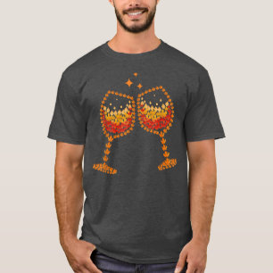 Glaset Vin Maple Löv hösten - lätt torkning W T Shirt