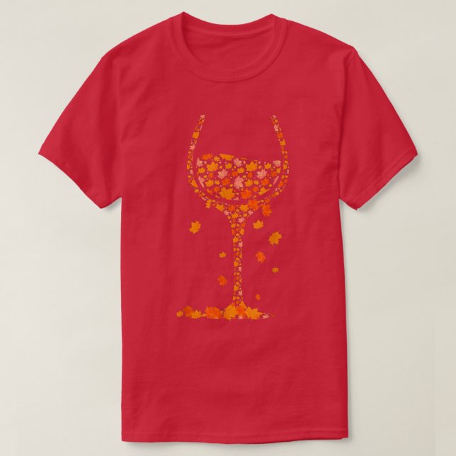 Glaset Vin Maple Löv hösten - lätt torkning W T Shirt (Design framsida)