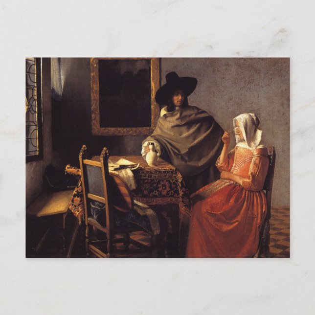 Glaset Vin Vykort (Framsida)