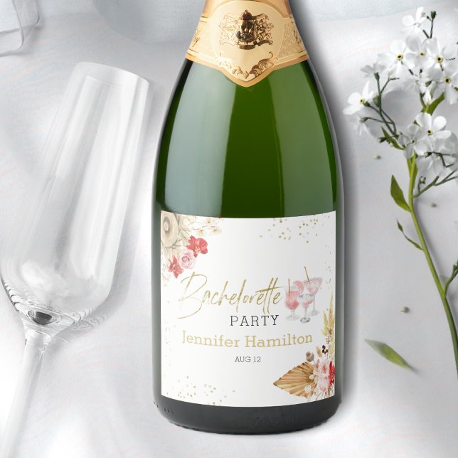 Glasetiketter för mousserande vin | Bachelorette B (Skapare uppladdad)