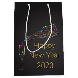 Glasfärgad motivation i gott nytt år Flaska