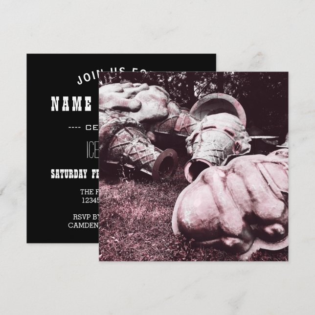 Glasfiberkoner av sommarglas inbjudningar (Fram/baksida)