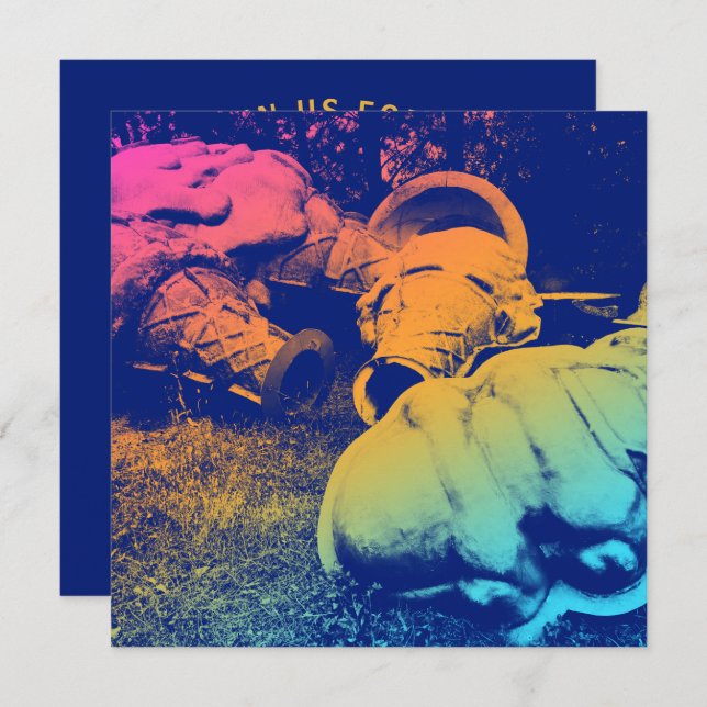 Glasfiberkoner av sommarglas inbjudningar (Fram/baksida)