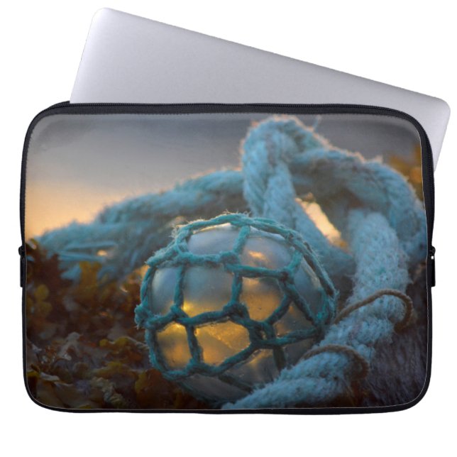 Glasfiskefloat, Solnedgång, Alaska Laptop Fodral (Framsidan)
