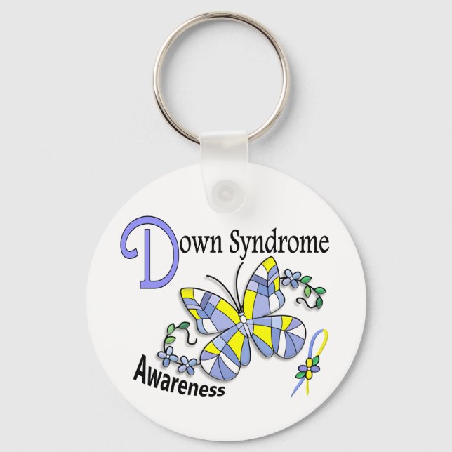Glasfjäril 2 nedpill syndrom nyckelring (Framsida)