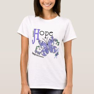 Glasfjäril Esophageal Cancer med fastnat glas T Shirt