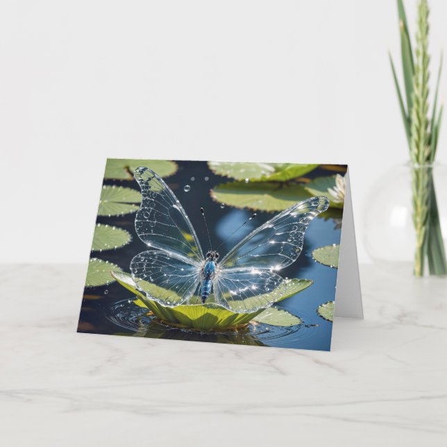 Glasfjäril för födelsedagen kort (Framsida)