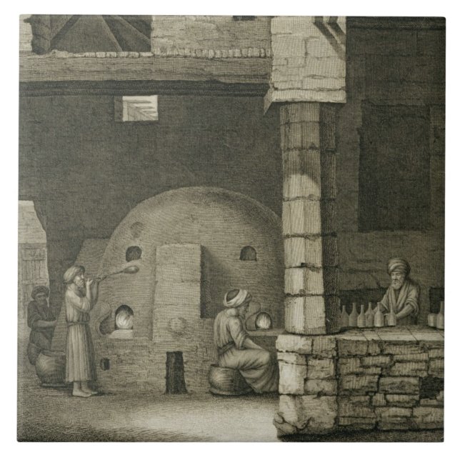 Glasflaskatillverkare, från konster för volym II Kakelplatta (Framsidan)